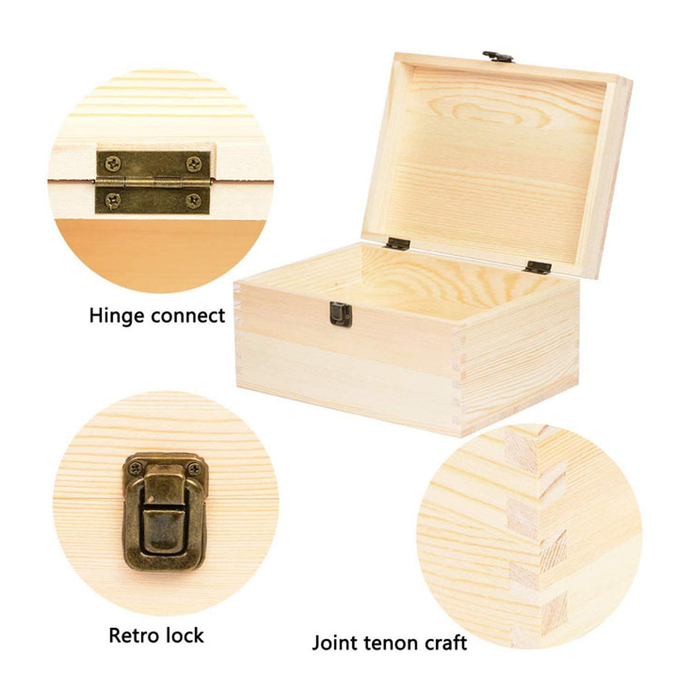厂家定制复古小箱子盒子桌面木制首饰收纳盒整理储物道具箱
