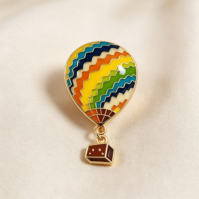 BTS hot air balloon-shaped metal brooch, In The Mood For Love album merchandise, BTS fan accessories and pendants