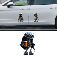 Cross-border Halloween Skeleton Humanoid Car Decal Sweatshirt Trendy Street Skeleton Scratch Cover Personal Decorative Sticker