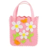 Fuchsia bag non-woven cloth flower-shaped
