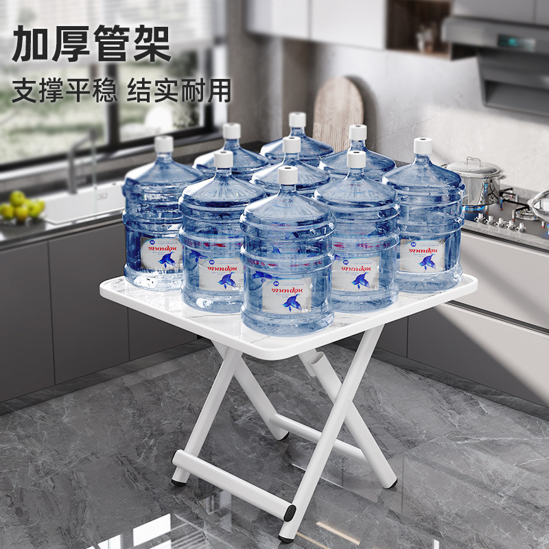 Portable foldable stall-style household dining table, rental room simple dining table, square small apartment eating table