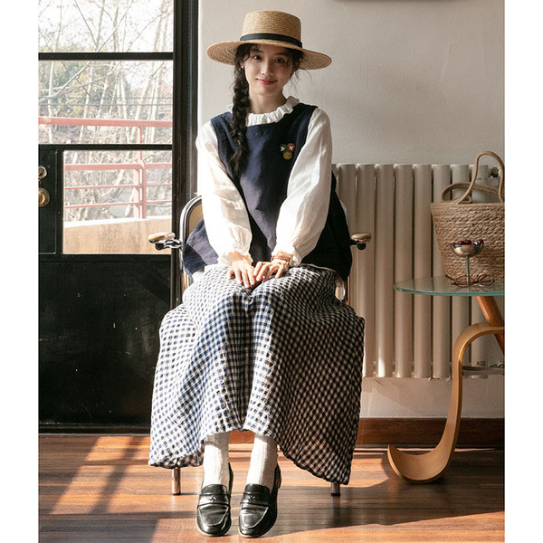 Autumn retro long-sleeve