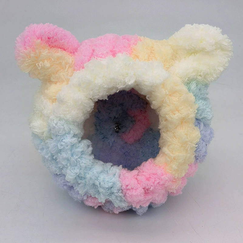 Handmade Thick Knitted Bird Nest, Plush Velvet, Supported Structure — Small/Medium/Large