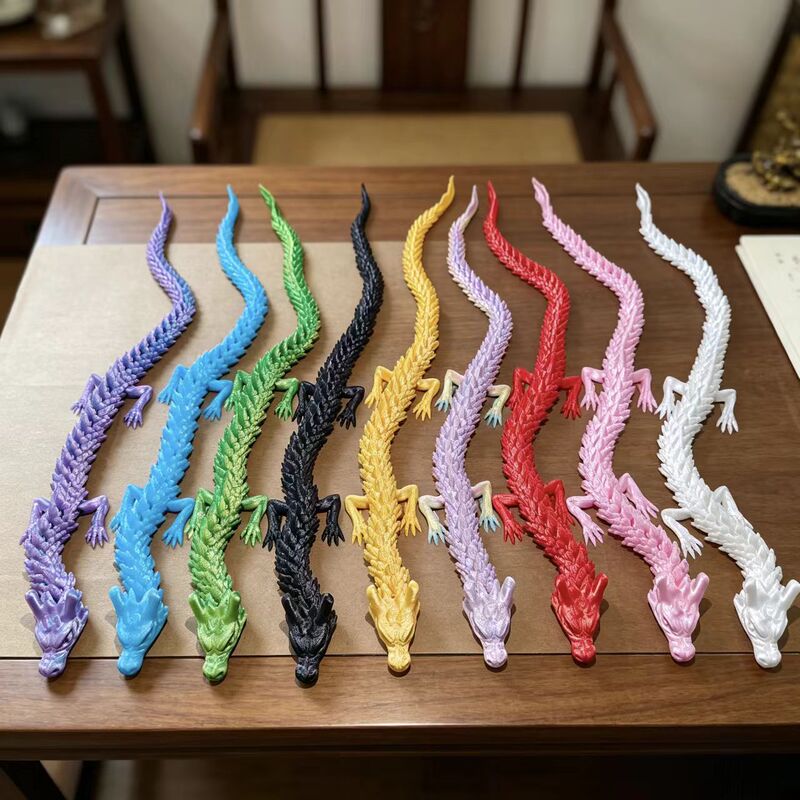 Manufacturer Wholesale 3D Printed Chinese Dragon Ornaments, 3D Printed Dragon Ornaments, Colorful Crystal Dragon Toys, Dragon with Movable Joints Manufacturer Wholesale 3D Printed Chinese Dragon Ornaments, 3D Printed Dragon Ornaments, Colorful Crystal Dragon Toys, Dragon with Movable Joints