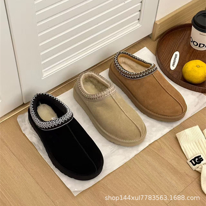 Winter New Style Cowhide Ethnic Style Tasman Couple Low-Top Women's Cotton Shoes Fleece-Lined Warm Snow Boots Foreign Trade Cross-Border Winter New Style Cowhide Ethnic Style Tasman Couple Low-Top Women's Cotton Shoes Fleece-Lined Warm Snow Boots Foreign Trade Cross-Border
