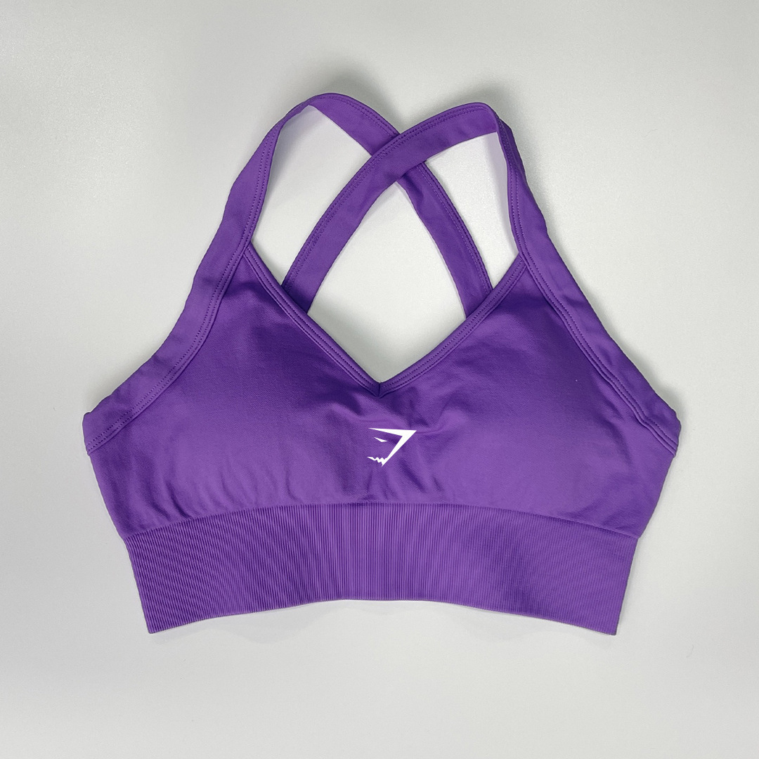 Spot Gymshark Classic Beauty Back Anti-vibración Fitness Cross Sujetador para mujer Ropa interior de secado rápido Ropa de yoga de marca de moda