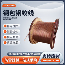 防雷铜镀钢绞线家用水平多股铜覆钢接地线纯铜防腐接地铜包钢绞线
