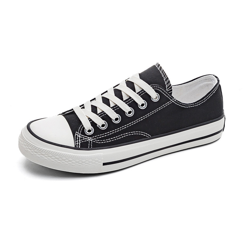 Zapatos de lona de mujer otoño 2022 nuevos zapatos blancos de primavera y otoño zapatos de verano bajos zapatos planos de todo fósforo zapatos negros de mujer image 6