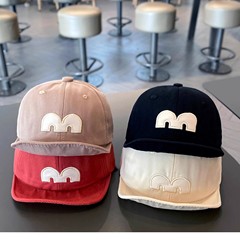 寶寶帽子春秋棉布大M鴨舌帽兒童可愛超萌棒球帽嬰幼兒保暖軟檐帽