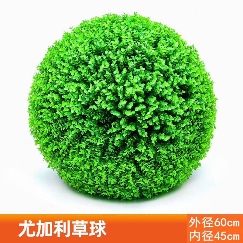 Planta Artificial Decorativa, Bola de Milán Verde, Decoración de Techo, Flor Artificial de Plástico, Exhibición de Inauguración de Centro Comercial, Bola de Hierba de Eucalipto