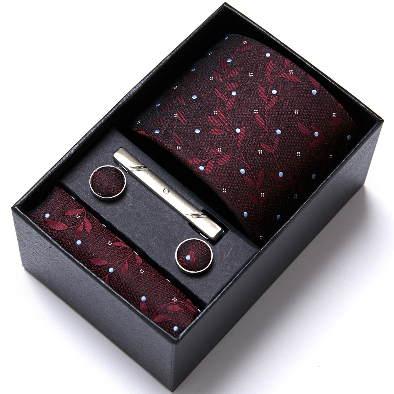 Fabricante en stock de los hombres corbata caja regalo traje ropa formal negocios boda trabajo grupo camisa accesorios verano nuevo