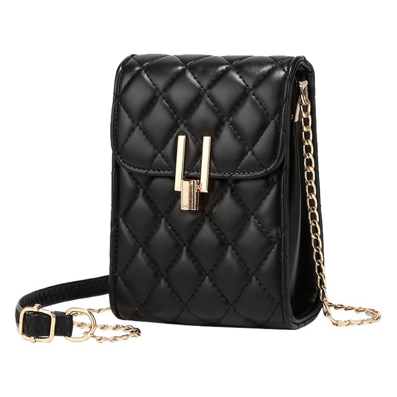 Bolso del teléfono móvil de las mujeres de verano 2024 nueva moda red rojo simple cadena bolso de las mujeres crossbody estilo occidental textura bolsa de hombro