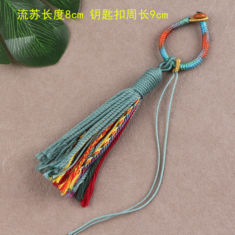 文玩蜜蜡车挂包包挂饰配绳流苏手把件绳手腕绳藏式手搓棉线编织|undefined