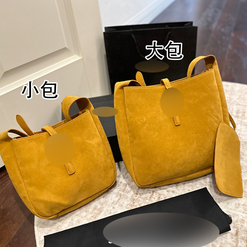 水桶包大容量通时尚磨砂质感慵懒风勤麂皮hobo包腋下包单肩包包女|undefined