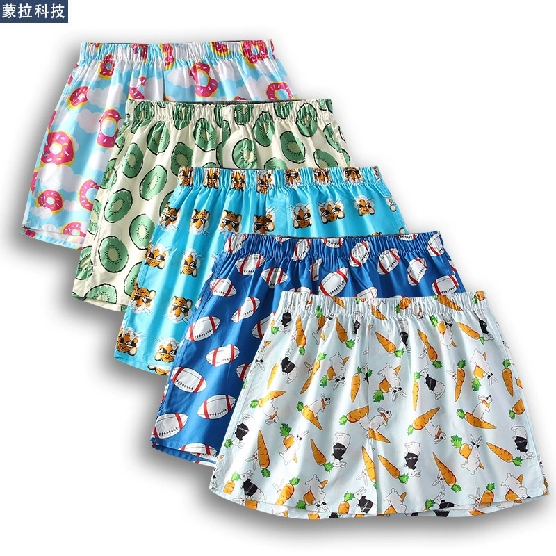 Tumilkets/Tumilkets мужские трусы-боксеры большого размера из чистого хлопка, тканые хлопковые брюки со стрелками, с мультяшным принтом