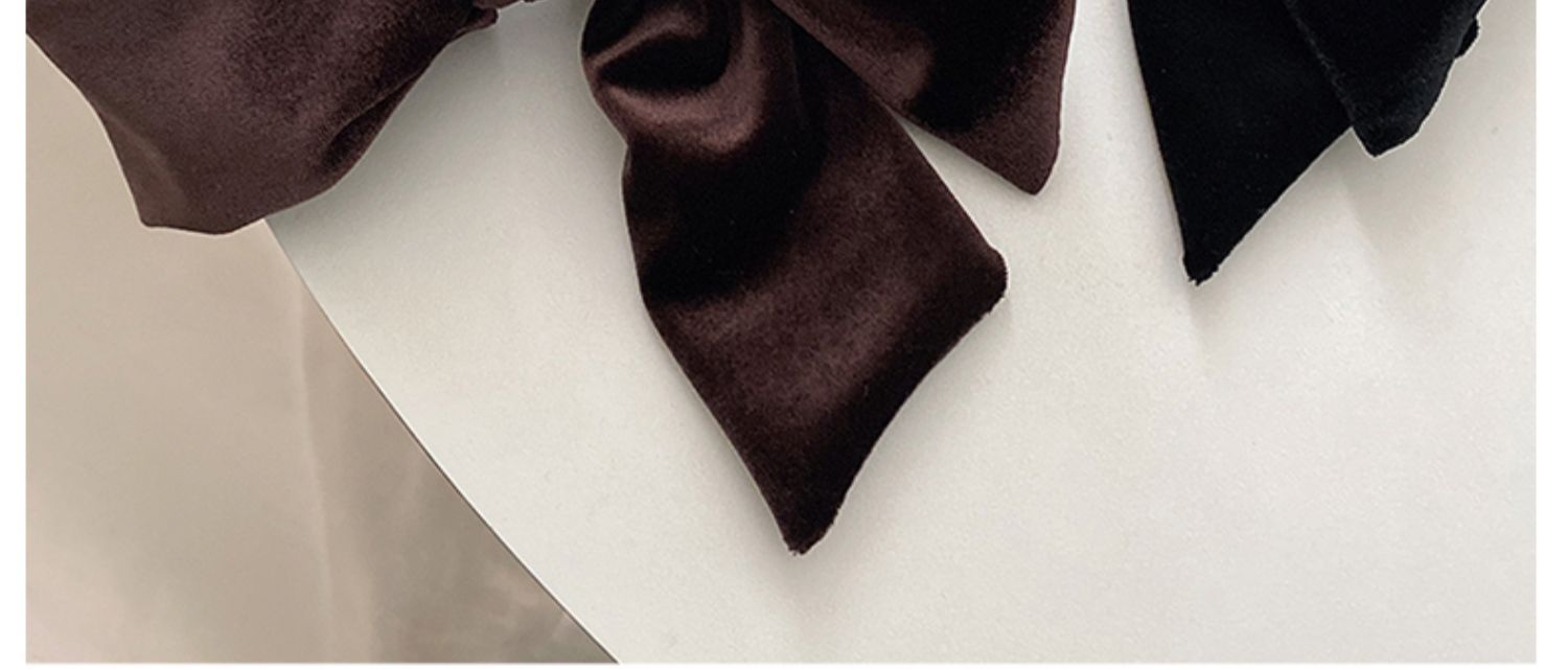 Elegant Solid Color Cloth Bowknot Hair Tie3