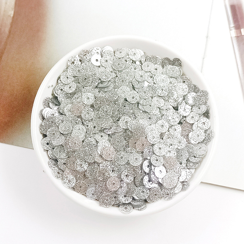 Yaluo PET lentejuelas 6MM ronda plana agujero medio DIY plata fondo multicolor de detección de Chuck de comercio exterior color mezclado PIN de fábrica