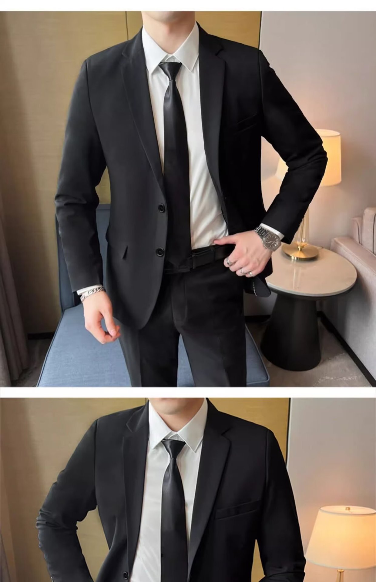 Men's Slim Fit Blazer Jacket - Lightweight Business Casual Single Breasted Suit For Wedding Office Formal Occasions_viptrois.com