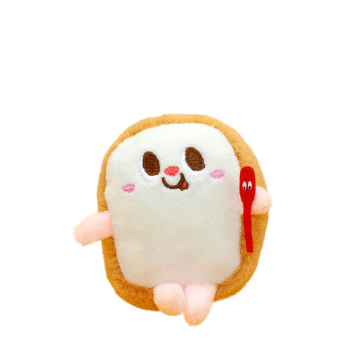 Cartoon ins small toast bread plush pendant bread plush toy claw machine gift one piece drop shipping