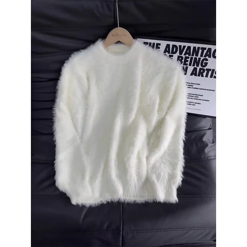 2025 Autumn and Winter Pure Color High-End Inner Long-Sleeved Bottoming Knitwear Korean Style Lazy Style Loose Casual Top