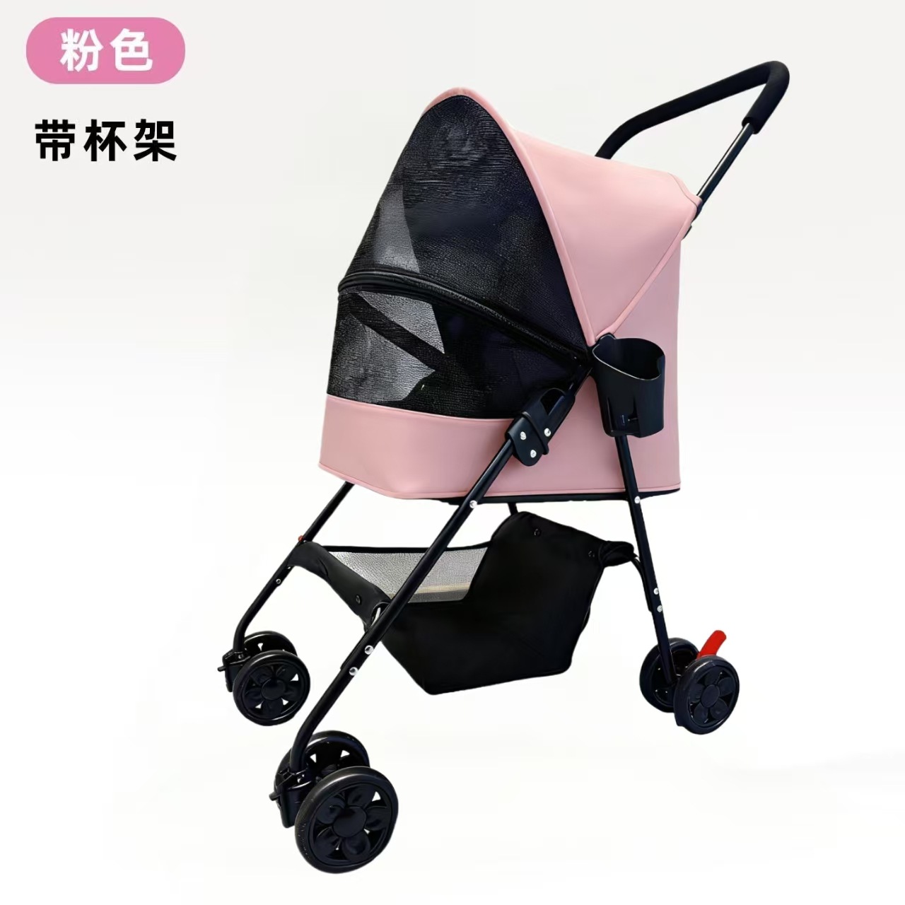 Cochecito Plegable para Mascotas de Metal, Plegable, para Exteriores