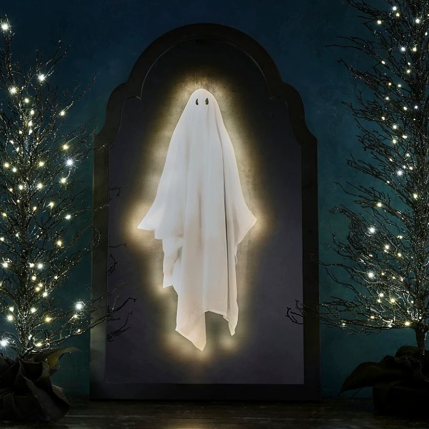 Новинка 2025 года: креативное настенное украшение PotteryBarn — голографическое зеркало-призрак для Хэллоуина, подарок для трансграничной торговли