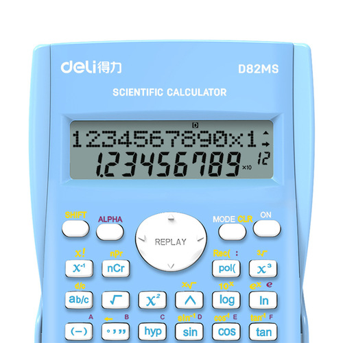 Deli D82MS scientific calculator junior high school students classroom exam financial electronic multi-function calculator