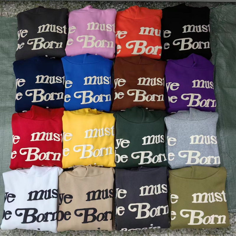 In-Stock Kanye Same Style Cpfm Reborn Foam Letter Hooded Sweatshirt with Fleece Hoodie Couple Loose Jacket