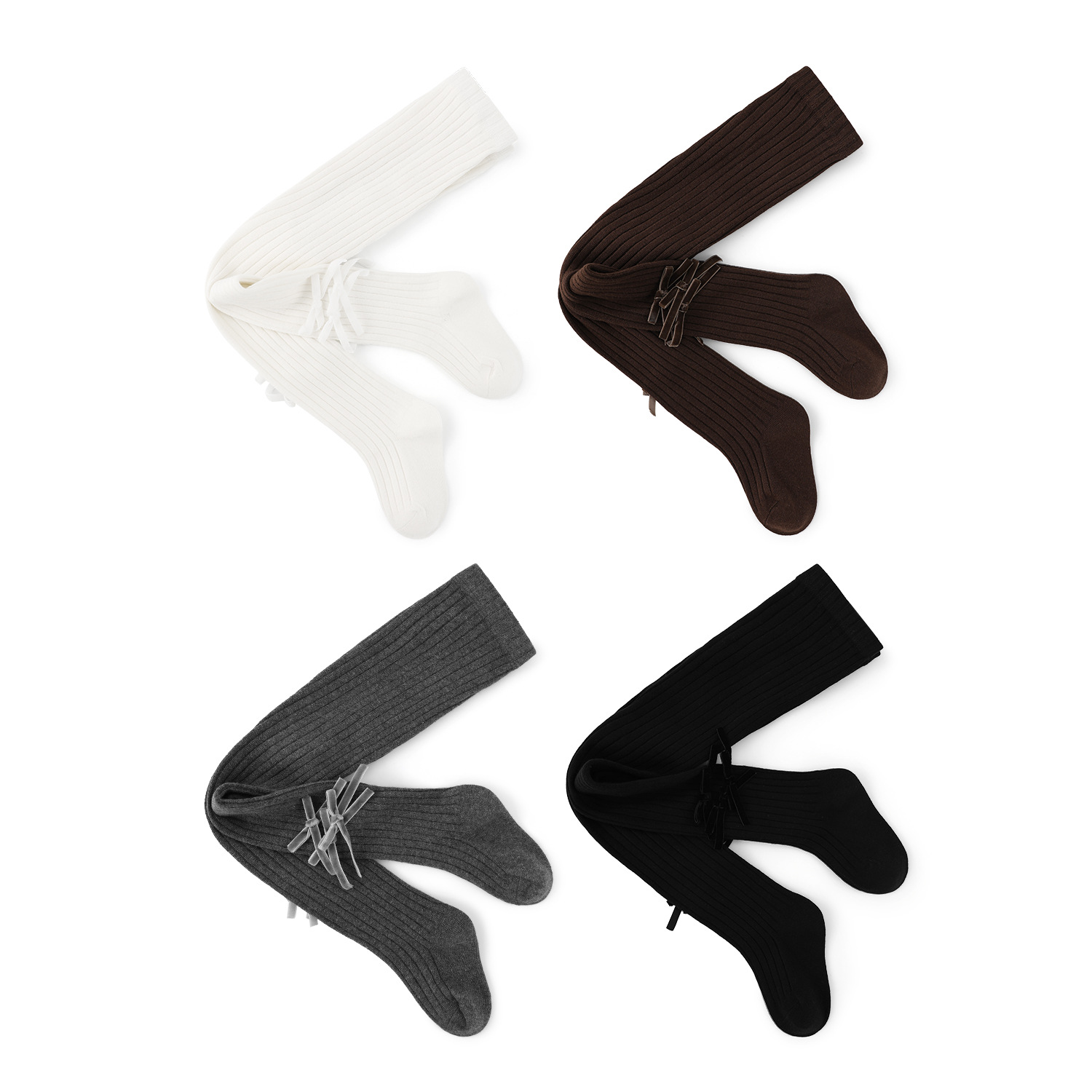 儿童连裤袜春秋新款宝宝精梳棉无骨打底裤女童可爱蝴蝶结打底袜