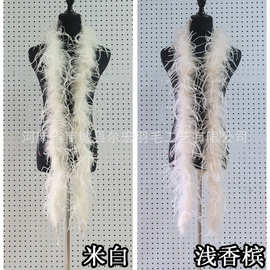 6-8鸵鸟毛条单1层羽毛绒条公仔玩具礼品装饰抓夹袖口领边服装E18