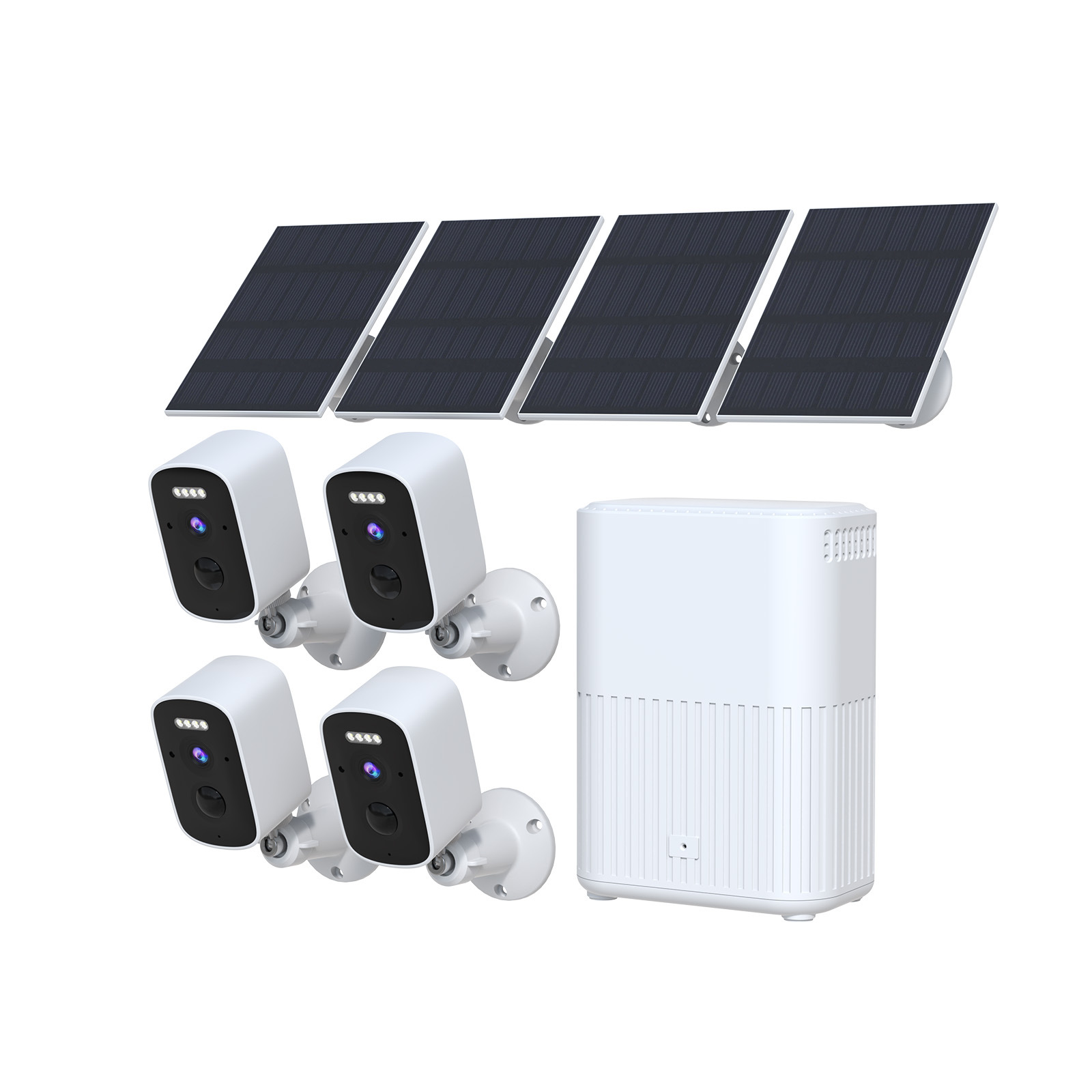 Monitoreo inalámbrico transfronterizo NVR paquete de estación base de planta de energía solar icsee paquete de monitor HD multi-pantalla
