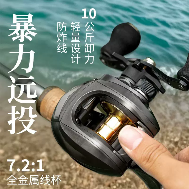 跨境水滴轮路亚轮鱼轮雷强轮泛用远投轮渔线轮微物水滴轮防炸线