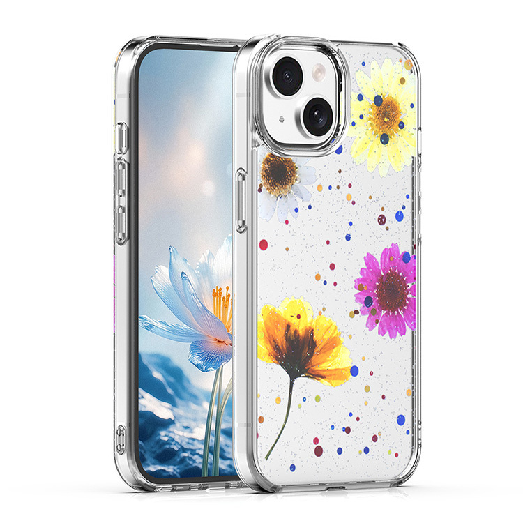 时尚真花滴胶防摔手机壳适用小米Xiaomi Poco C75 4G