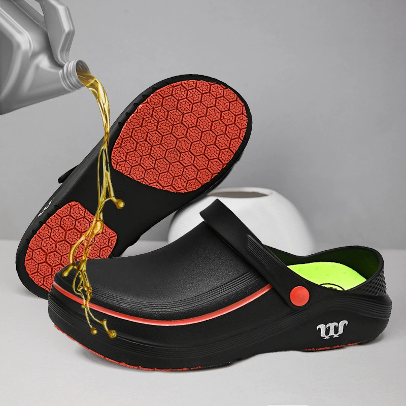 Нескользящая обувь шеф-повара мужская водонепроницаемая и маслостойкая кухонная обувь износостойкая кухонная обувь