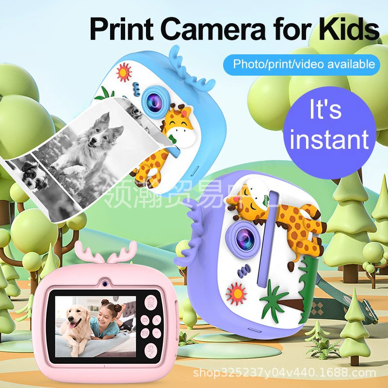 Polaroid, мультяшная камера, компактная ручная видеокамера