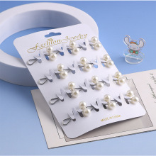 批发时尚头巾别针饰品配饰女丝巾防走光珍珠夹胸针盖头针披肩夹