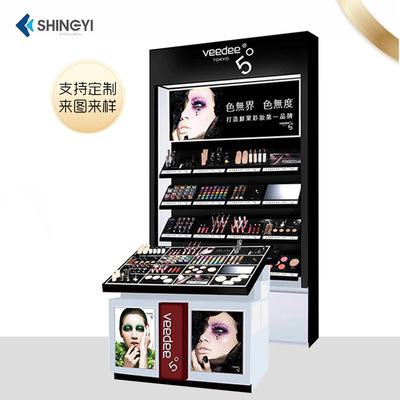 工厂定做商场高档化妆品香水展柜亚克力烤漆护肤品彩妆陈列架订做|ru