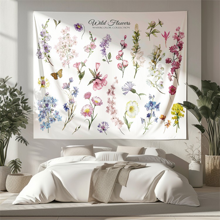 (2개) 국경 간 인기 아마존 태피스트리 교수형 천 배경 천 INS 스타일 교수형 천 장식 천 보헤미안 태피스트리