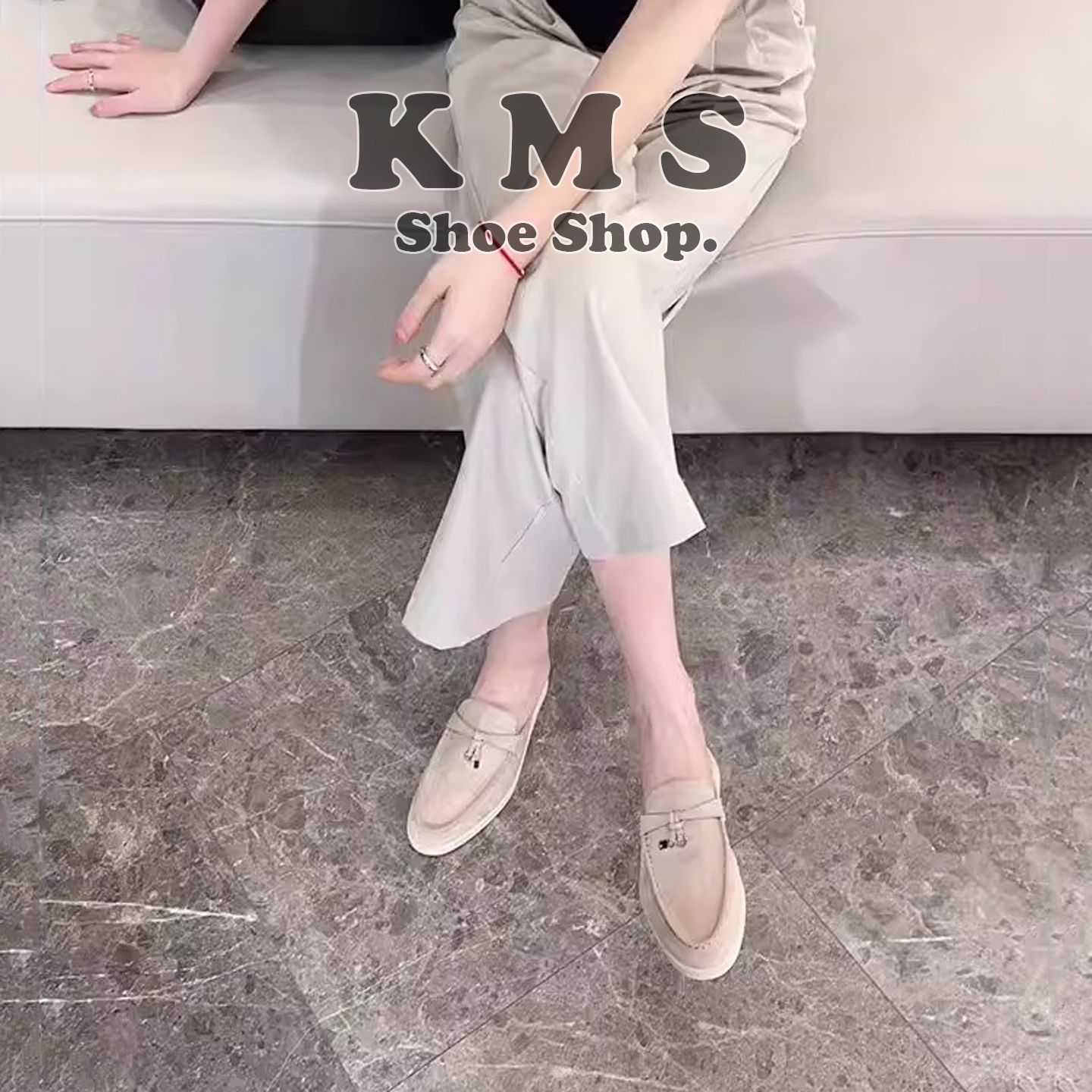 Pantofole classiche con chiusura a nappina in pelle di pecora, nuovo stile estivo, mocassini in stile old money, con suola morbida_voghion.com