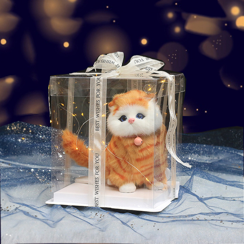 Llamará a un gato simulado, un gato simulado, juguetes de peluche, muñecas, animales, muñecas de gato simulado, regalos de cumpleaños.