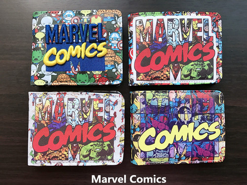 Student wallet Q version superhero comic short 20% off coin purse wallet student men's and women's wallet