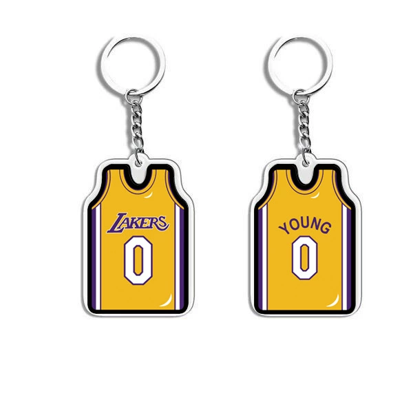 П pendant из акрилового джерси, мини униформа подвеска, 4.6×3.2 см, акрил + металл