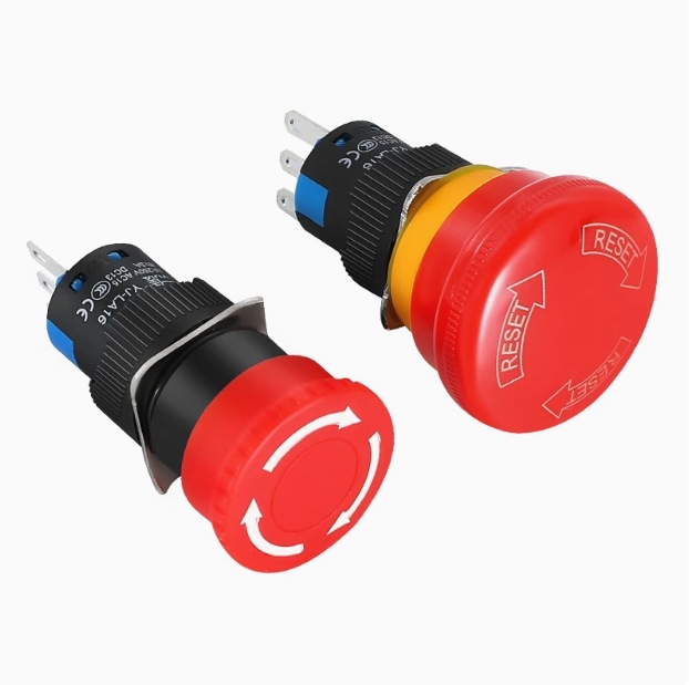 一佳小型急停按钮LA16-11ZS/F16-11ZS电源紧急停止断电开关16mm