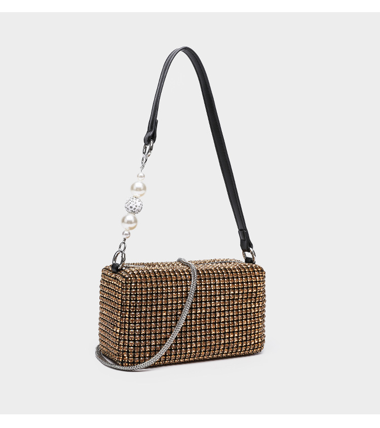 골든 펄 스타일 + 뱀뼈 체인 + 예비 다이아몬드