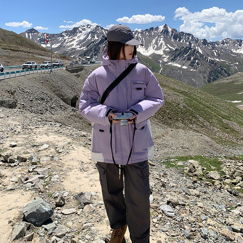 2025 otoño y invierno hombres y mujeres chaqueta de algodón de asalto chaqueta de algodón de trabajo al aire libre ocio suelto chaqueta de algodón gruesa chaqueta de algodón