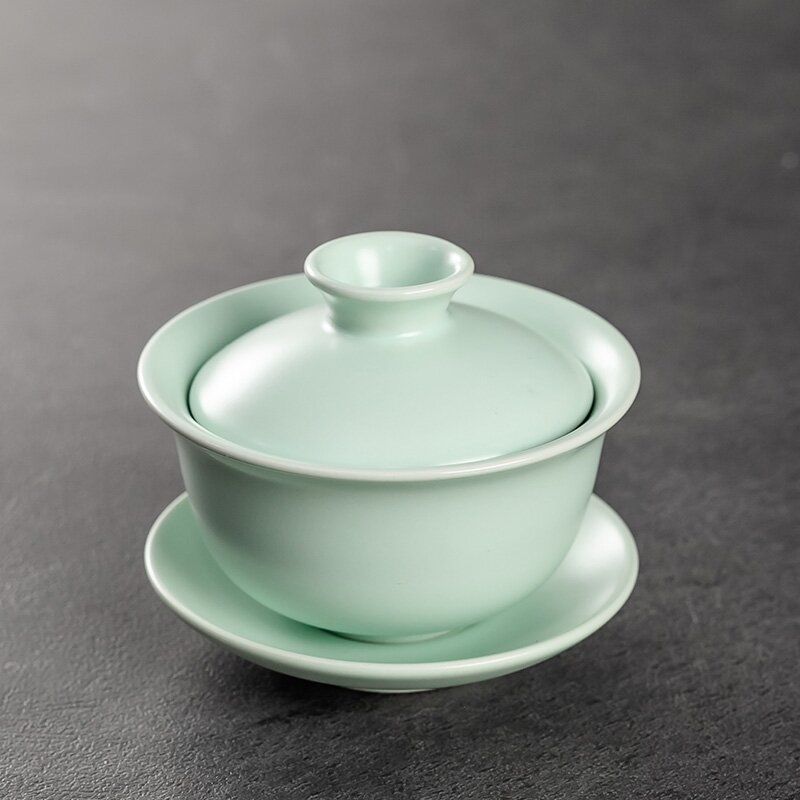 딩야오 매화 녹색 덮은 그릇