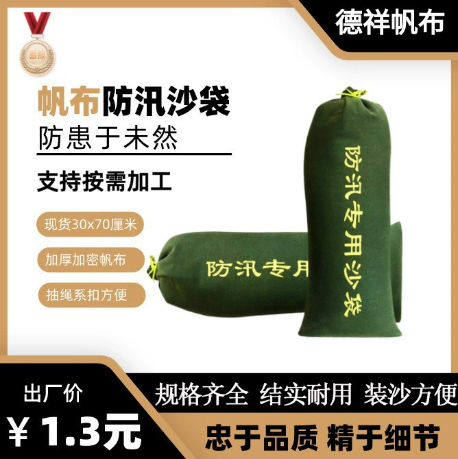 Поставка мешков с песком для предотвращения наводнений зашифрованный холст