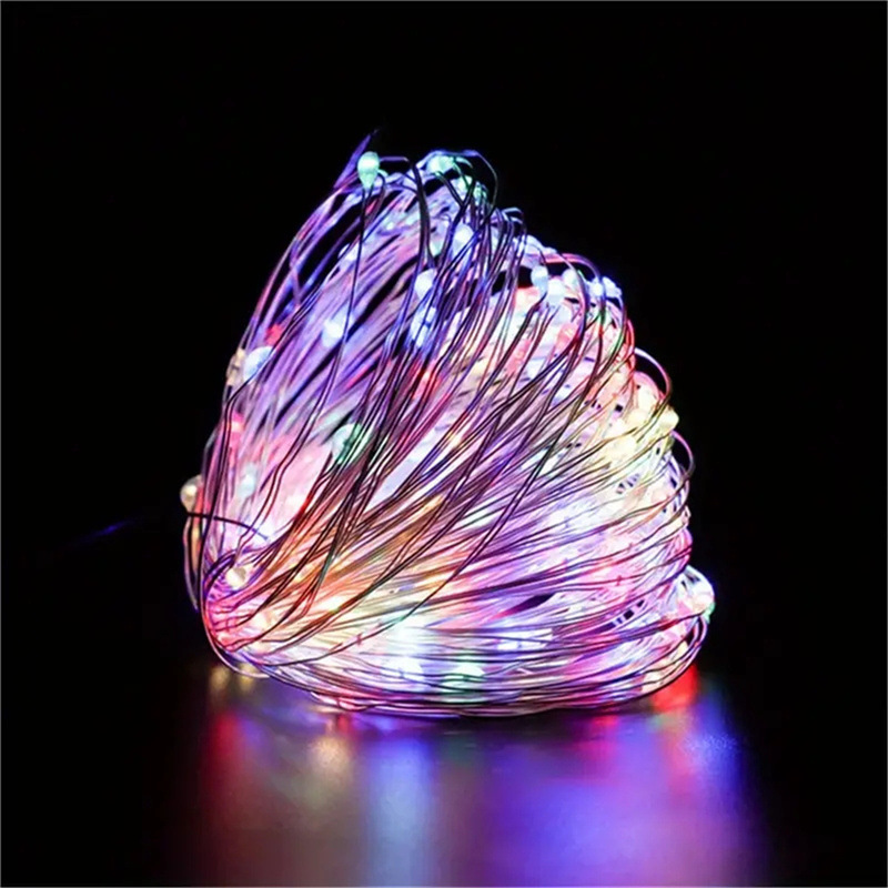 LED Sternenhimmel V Hängeleuchte mit magischer Bohne, dreifarbig dimmbar, RGB-Lichter, Niederspannungs-Lichtquelle, warmweiße Atmosphärenleuchte, Kupferdraht-Lampe