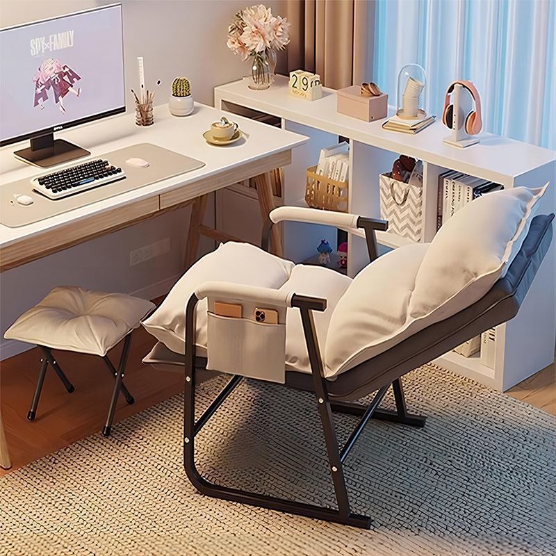 Office Computer Chair, Dormitory Folding Chair, Recliner, Home Comfortable Chair for Long Sitting, Backrest Chair, Lazy Sofa, Study Reclining Chair