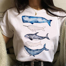 Whales Tee women Japanese tshirt girl manga streetwear desig